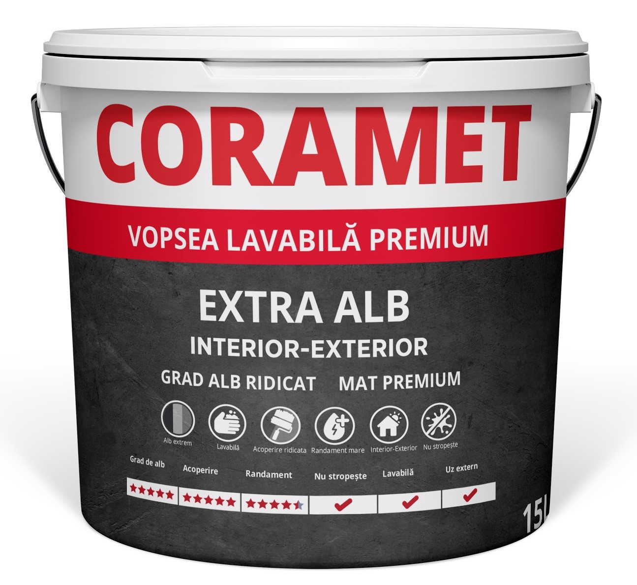 Coramet Premium Extra Alb Vopsea lavabila
